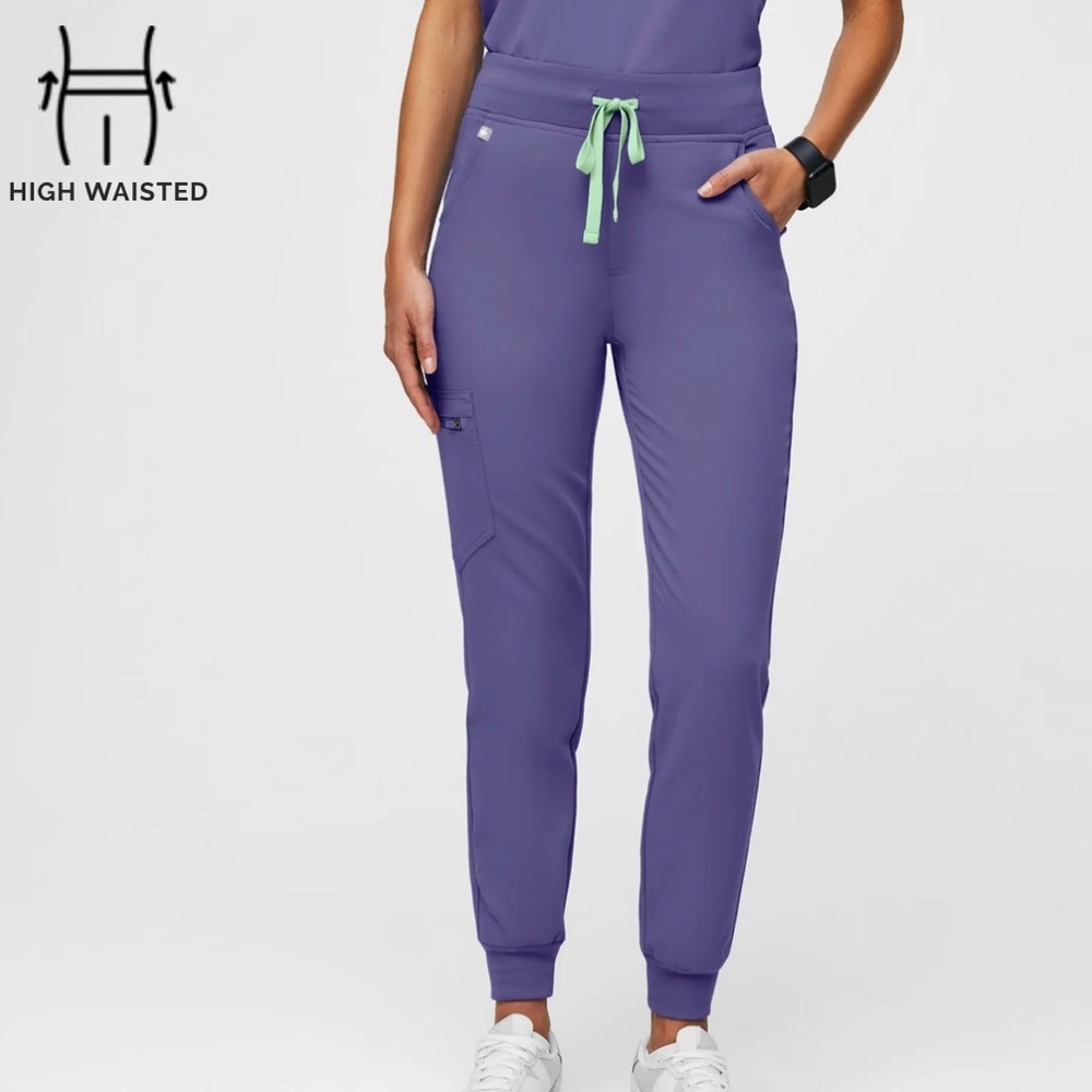 Figs High Waisted Zamora joggers size Small Petite in Blueberry